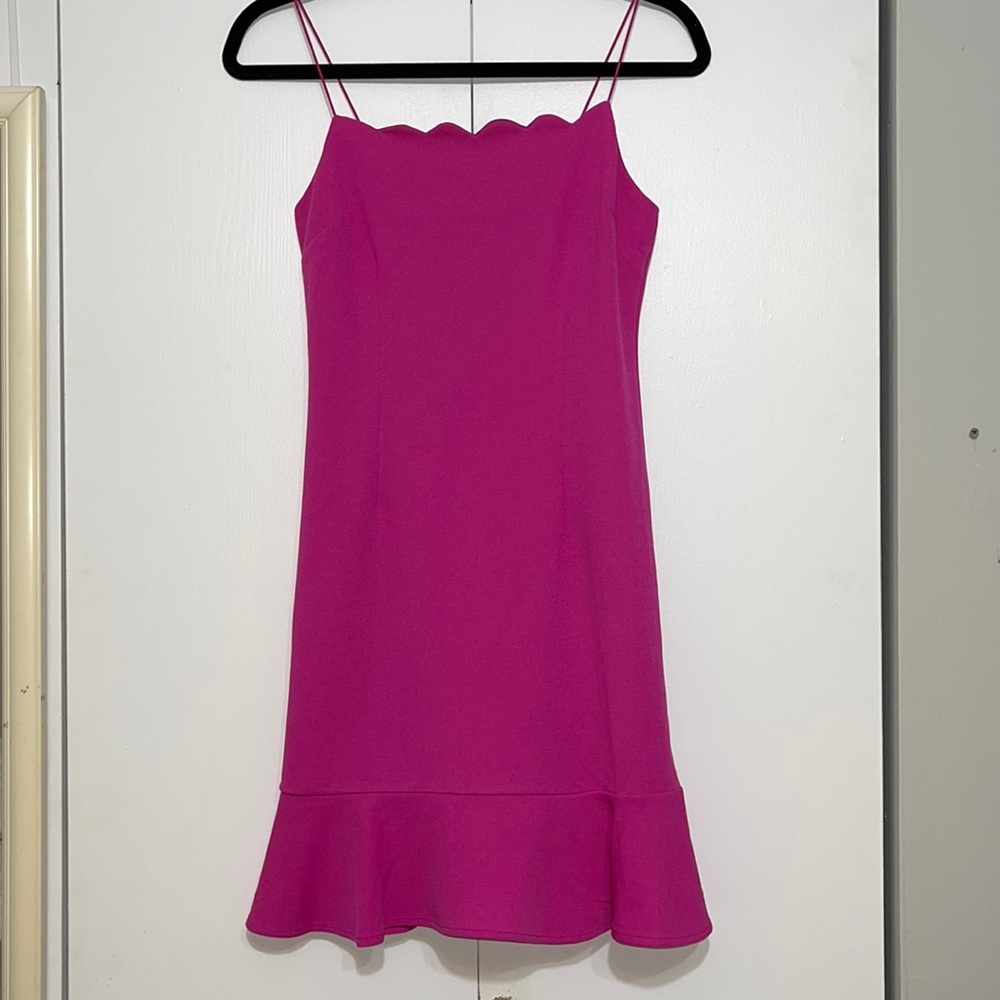 Hot pink short formal dress